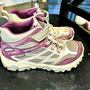 Kids Merrill hiking boots NO TIE!